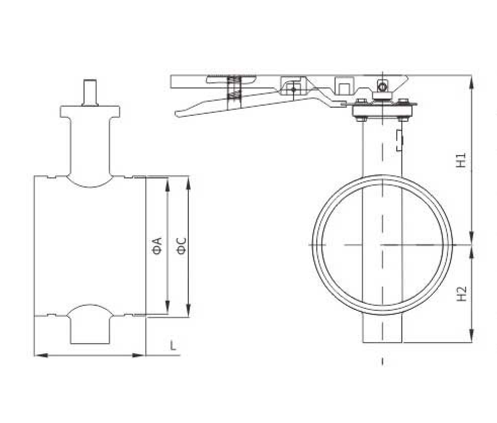 手柄消防(fang)溝槽蝶閥(圖1)