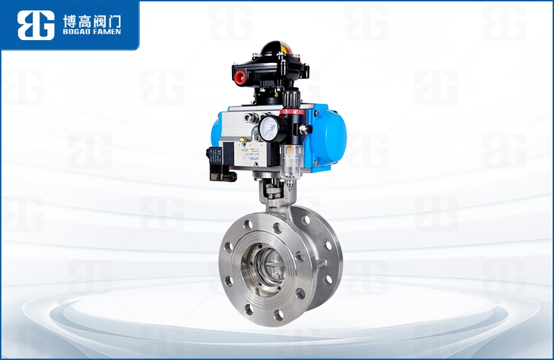 不(bu)鏽鋼氣(qì)動法蘭(lán)中線蝶(dié)閥